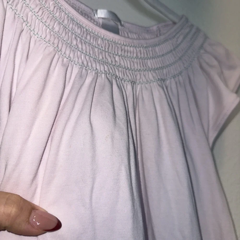 Lake Pima Cotton Light Pink Kids Girls‎ Size XXS Nightgown Dress Smocked Neck